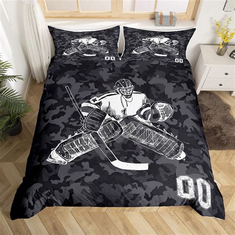 hockey bedspread|hockey bedding sets.